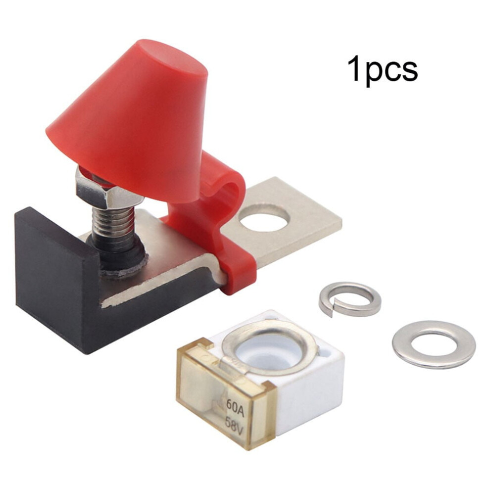Kit Fuse Holder 100A 150A 200A 250A 300A 58V 6X2x4.7cm For Car Marine Boat M8 X1.25 Red Insulating Cap Terminal 9362892449574