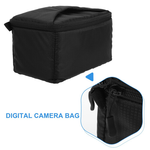 Bolsa resistente e impermeável para câmera digital DSLR com duas lentes e acessórios, ideal para viagens. 2