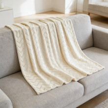 Flannel Fleece Blanket Plush Chevron Design 40x60 inch