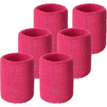 6 Pcs Wrist Sweatbands Sports Wristbands for Competitions Absorbent Sweatbands for Basketball Tennis Football Running Working