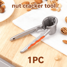 Heavy Duty Nutcracker for Pecans, Walnuts, Hazelnuts, Almonds & Chestnuts – Non-Slip Ergonomic Handle, Alloy Construction
