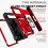 Google Pixel Fold Case with Lens Protector, Kickstand, Shockproof Rugged Shield & Ring Holder (Red) – Compatible with Google Pixel Fold 3