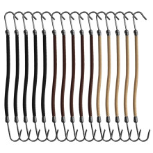 15Pcs Ponytail Hooks Beige Metal Elastic Stretching for Women Hair Ties