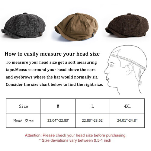 Βαμβακερό καπέλο Newsboy για άνδρες, Καπέλο British Beret, Flat Cap για άνδρες, Vintage καπέλο 1