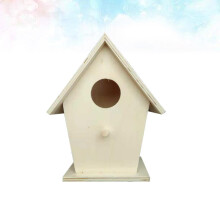 ROSENICE 1Pack Unfinished Wood Birdhouses as Bird Winter Shelter