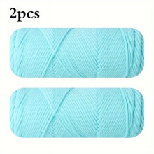 2 Pack 100g/ball Soft 8ply Milk Cotton Yarn Circular Needle Threads for Knitting Woolen Thread Sweater DIY Hat Scarf Warm Hand Knitting