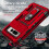 Google Pixel Fold Case with Lens Protector, Kickstand, Shockproof Rugged Shield & Ring Holder (Red) – Compatible with Google Pixel Fold 7
