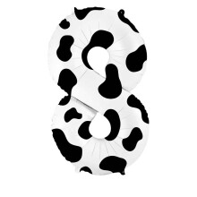 Ballon en aluminium de 101,6 cm (40 pouces) avec chiffre et motif vache – Décoration d'anniversaire sur le thème de la ferme pour enfants et
