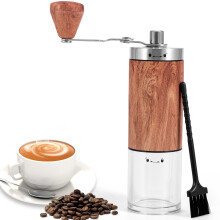 Hand Crank Coffee Grinder Adjustable Manual Coffee Bean Mill Portable Stainless Steel Grinder with Foldable Handle Easy to Use for Home Office