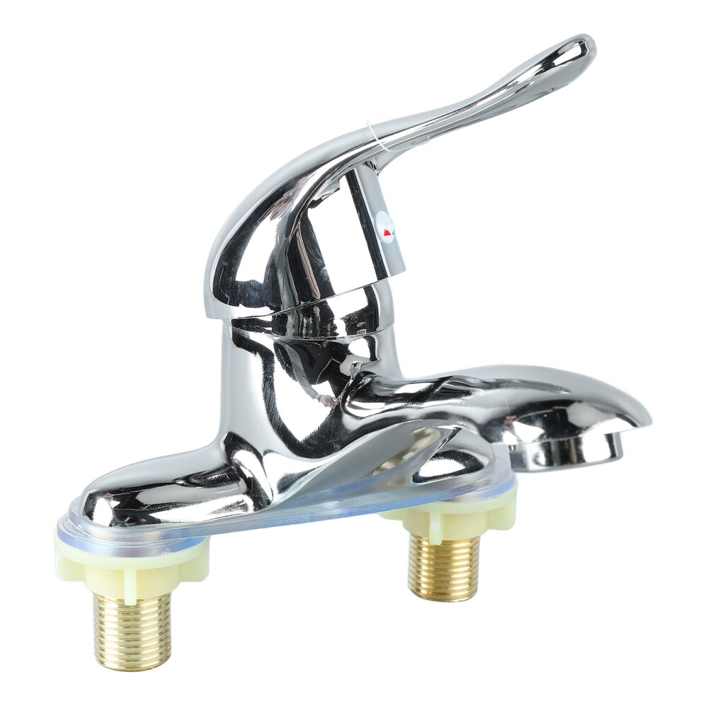 Bathroom Sink Faucet Zinc Alloy 2 Hole Hot Cold Mixer Tap 376G 4971387616046