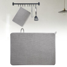 Clearance Dish Drying Mat 20x15", Absorbent Microfiber, Large Size for Kitchen Counter, Compatible with Coffee Rack