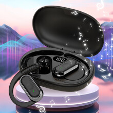Trådlösa Bluetooth-hörlurar med öppen öra och öronkrok, lång batteritid, bekväm passform – kompatibla med iPhone och Android