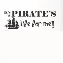 Nursery Wall Decal Vinyl Baby Boy Quote Pirate Wall Sticker Graphic Children Room Art Decor Black