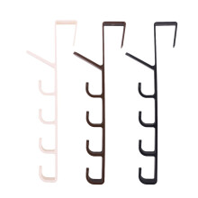 over the door hook 3pcs ABS Resin Over The Door Hooks Five Sections Hanger Multipurpose Hanging Rack for Bags Towel (Black+Coffee+White)