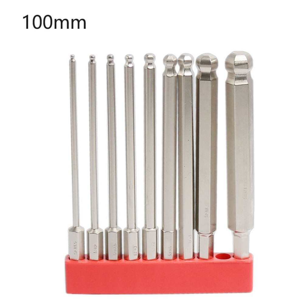 Ball End Hex Screwdriver Bit Set Magnetic Metric 100Mm 9422877573912