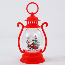 Musical Lighted Snow Globe with Snowman & Santa, Christmas Tabletop/Hanging Decor – Compatible with 1-Red B