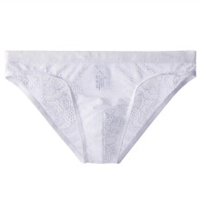 Men's Briefs Lace Low-Rise Bikini Breathable White XL