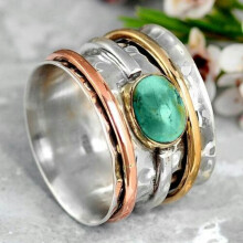 Vintage 925 Silver Turquoise Ring Women Man Wedding Party Gift Jewelry Size 6-10-#4-7