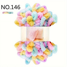 3 Rolls Finger Blanket Yarns Puffy Loop Yarn Soft Crochet Yarns Fluffy Finger Knitting Yarns Chunky Hand Woven Fluffy Yarns for DIY Knitting Crafts