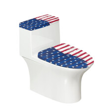 Protège-cuvettes de toilette drapeau américain avec bord élastique