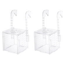 Set of 2 Cage Baby Fish Tank Multifunctional Holder Hook Pattern