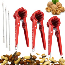 Multifunction Nutcracker with Non Slip Handle, Heavy Duty Tool for Cracking Pecan Walnut All Hard Shell Nuts