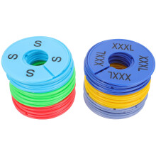 Clothing Rack Size Dividers 60Pcs Round Plastic 3.5x3.5in Assorted Color for Retail and Home