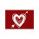 Linen Heart Print Placemat 30x45cm 1