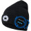 Gorro Bluetooth com luz, recarregável via USB, lanterna de cabeça sem fio, microfone e alto-falantes estéreo – Compatível com iPhone/Android 1