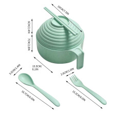 Reusable Instant Noodle Bowl with Lid & Chopsticks – Microwave Safe, Portable for Dorm, Office, Camping – Compatible with Standard Microwaves