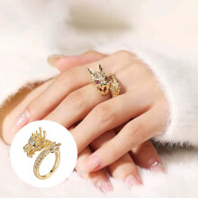Anel da sorte feminino delicado e ajustável com zircônia – Latão e Zircônia, elegante e versátil, ideal para uso diário e em ocasiões