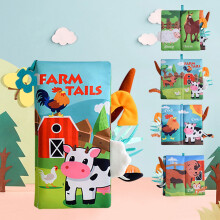 Regali di Natale per nipotini: libri tattili in tessuto frusciante per neonati, giocattoli educativi per la prima infanzia, adatti a neonati, bambini
