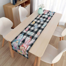 Easter table runner linen 33x150cm double-sided
