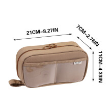 Transparent View Pencil Pouch, Large Capacity Clear Stationery Organizer, Dirt Resistant and Easy to Clean Pencil Case for Classroom and Office