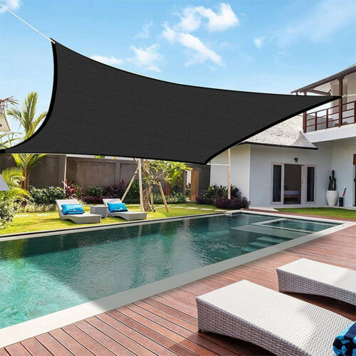 6.5x6.5 FT Rectangular Sun Shade Sail – UV-Blocking, Thickened Shade Cloth for Backyard, Deck, Patio, Garden – Compatible with Standard Mounting