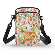 Dámska crossbody kabelka s nastaviteľným popruhom, ľahká, s králikom