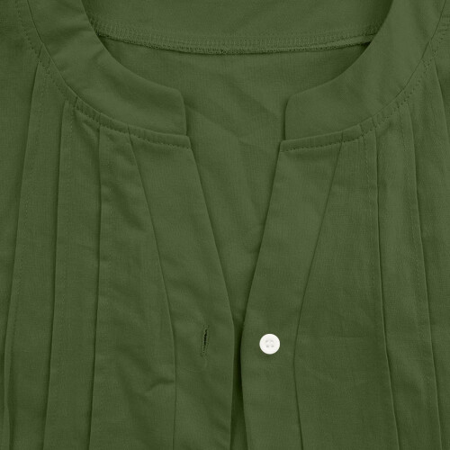 Women's Sleeveless Button-Down Blouse V-Neck Pleated Front 2