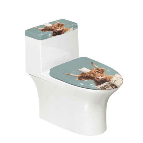 Calf Bathroom Seat Covers Polyester Washable 17"x21"