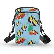 Crossbody kabelka z polyesteru s nastaviteľným popruhom, malá unisex