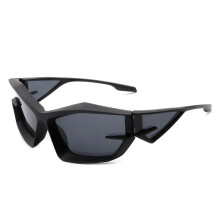 Polarized Unisex Sunglasses Black Square Frame Dark Lenses