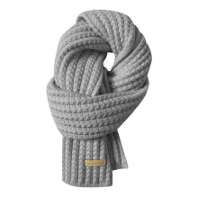 Cachecol de lã tricotado feminino, xale de inverno