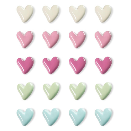 Gold Heart Fridge Magnets Compatible with Whiteboard