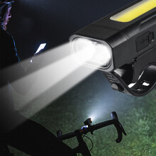 2-Pack LED Flashlight with COB Side Light, 7 Modes, 120 Beam, Rechargeable, IPX6, Type-C, Magnet & Snap Bracket—Compatible with Bikes