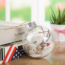 3.5" DIY Clear Plastic Christmas Tree Balls Ornaments – Compatible with Holiday Decor, Gifts, Weddings