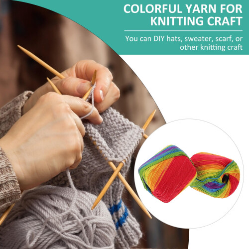Cotton Crochet Thread Set Variegated Rainbow Thread For Diy Projects Embroidery 2