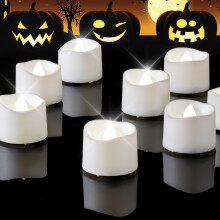 24-balenie teplých bielych LED čajových sviečok na batérie, 200+ hodín bezplameňového blikania na Halloween, svadbu, párty, sviatočnú