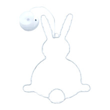 LED Rabbit Lamp, Battery/USB Powered, Cute Neon Night Light for Bedroom, Dorm, Easter Party – 12x9/11x5 in, Compatible with USB & Batteries