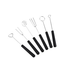 Ensemble de 6 ustensiles en acier inoxydable pour tremper les bonbons et le chocolat (fourchette et cuillère), idéal pour la pâtisserie et la
