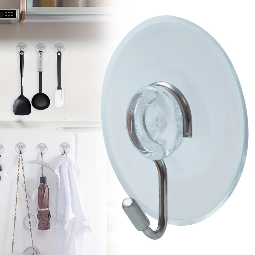 Clear Suction Cup Hooks With Metal Hook For Glass Surfaces 9085618514393