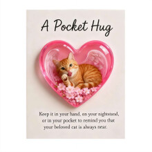 Cat Memorial Pocket Hug Keepsake with Inspirational Cards